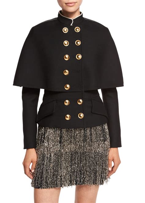 burberry military jacket cape|Burberry Military Wool Cape Jacket .